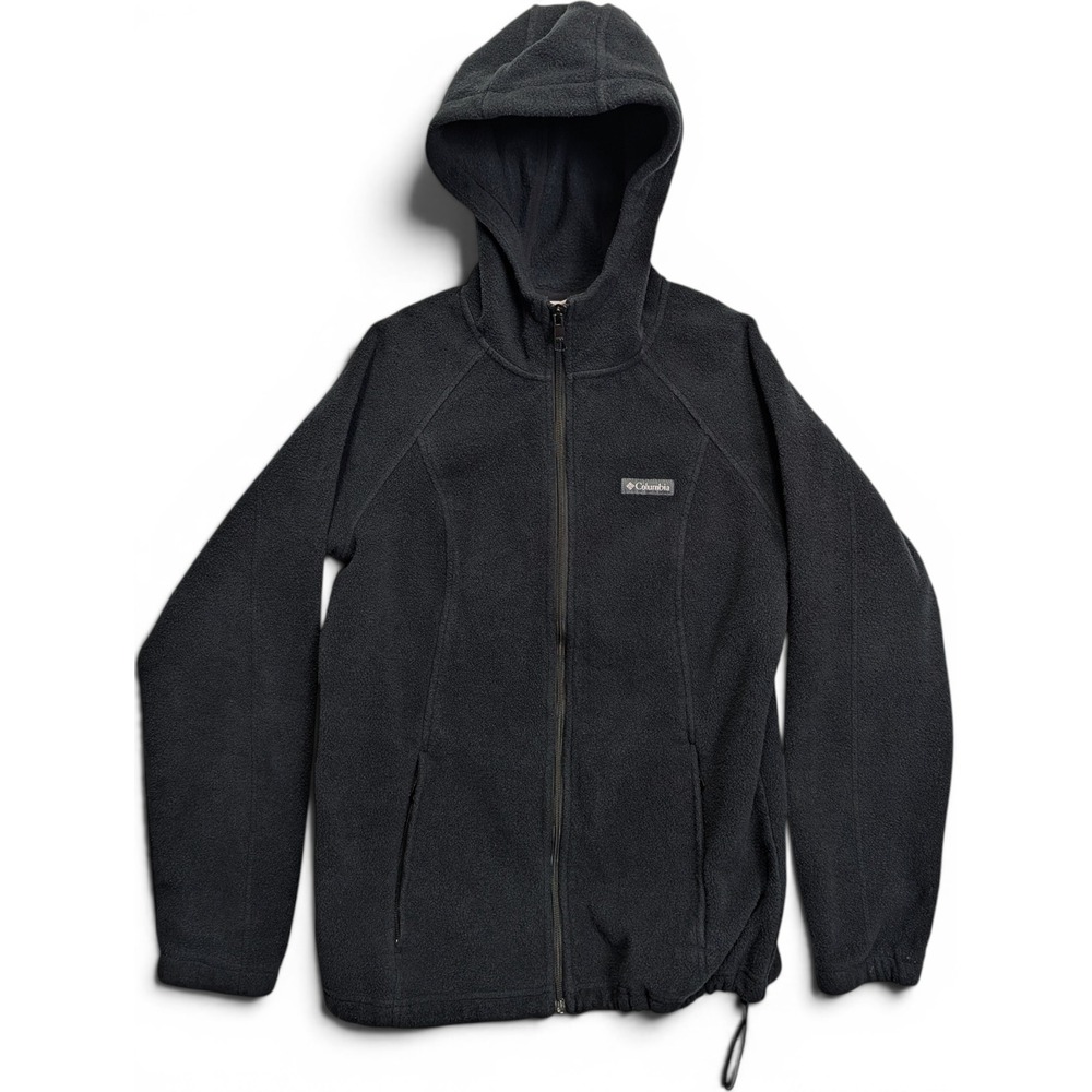 Columbia Child Youth Fleece Hoodie Size L Full Zip XL0889 Black